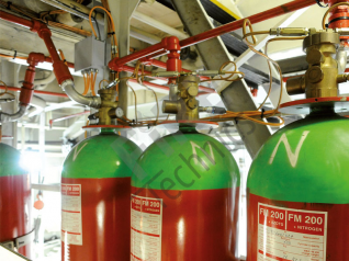Fire extinguishing systems with FM200 - HFC227 gas