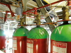 Fire extinguishing systems with FM200 - HFC227 gas
